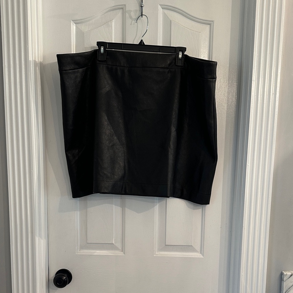 J. Crew Black Faux Leather Skirt